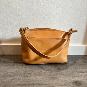 Divina Firenze Brown Genuine Leather Shoulder/Crossbody Bag, Handmade in Italy